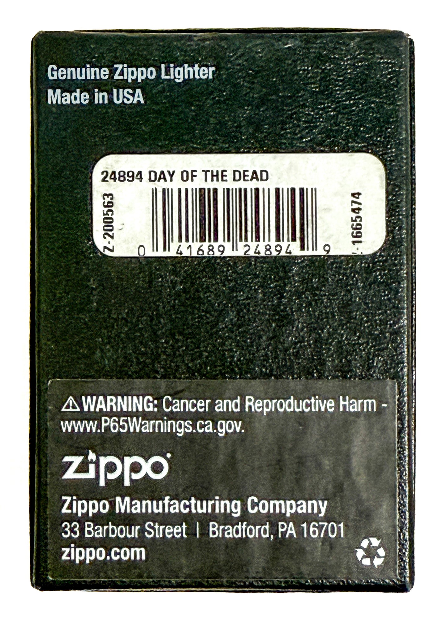 ZIPPO LIGHTER 24839 DAY OF THE DEAD VERSION