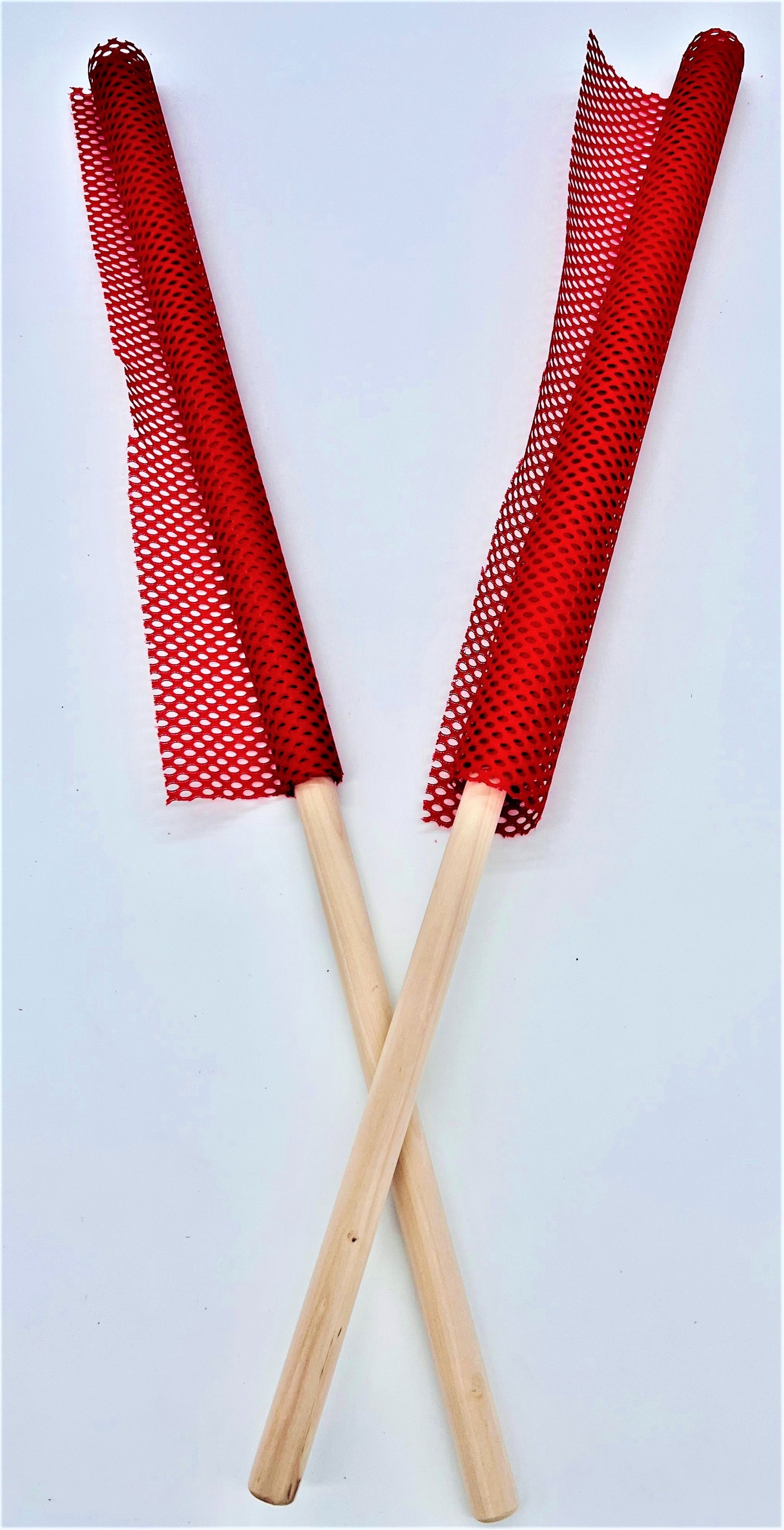 18" x 18" Red Jersey Mesh With Pole - TELLICO Branded - Retail Packaged