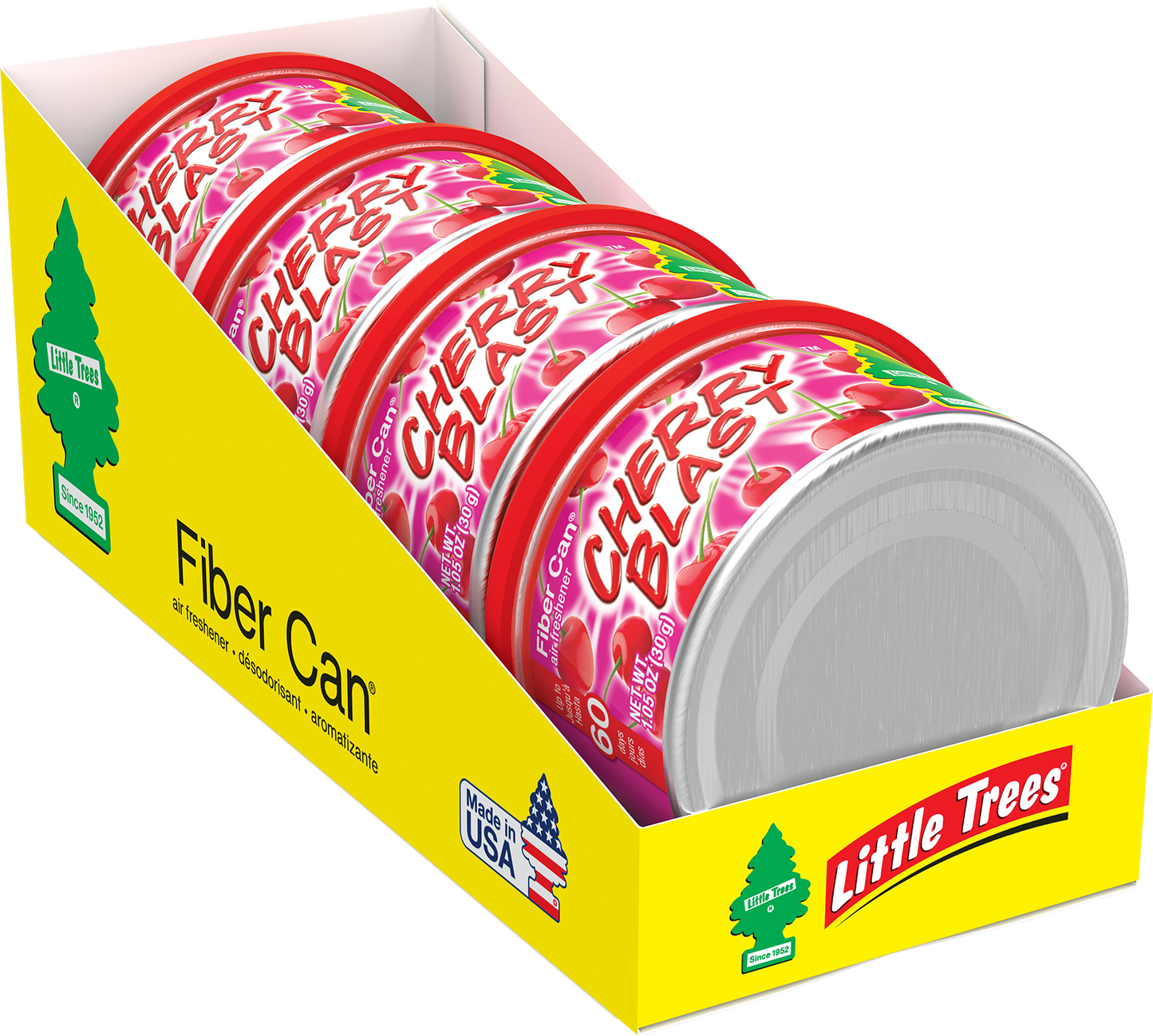 Little Trees Car Air Freshener - Case of 4 cans - Cherry Blast