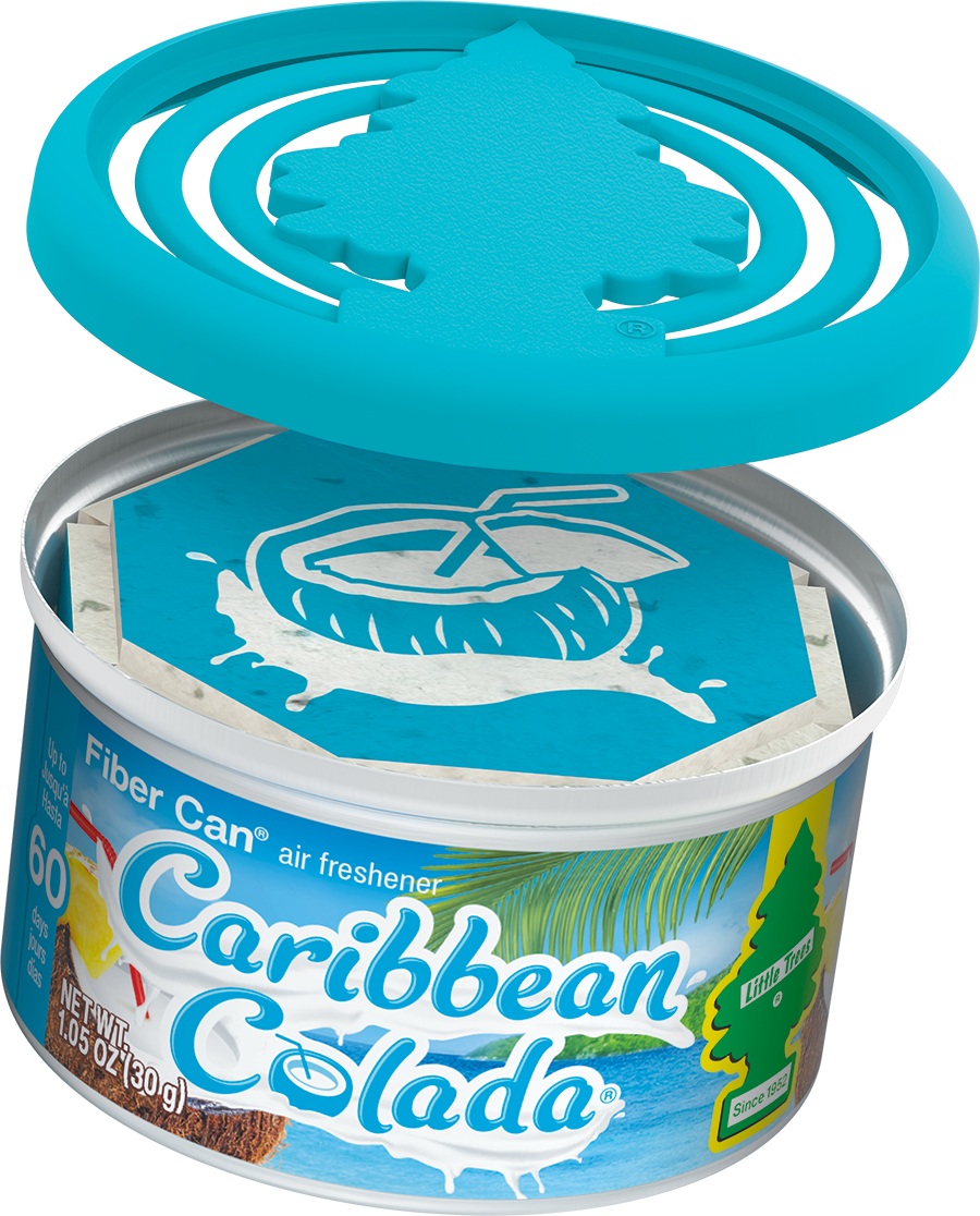 Little Trees UCar Air Freshener - Case of 4 cans - Caribbean Colada