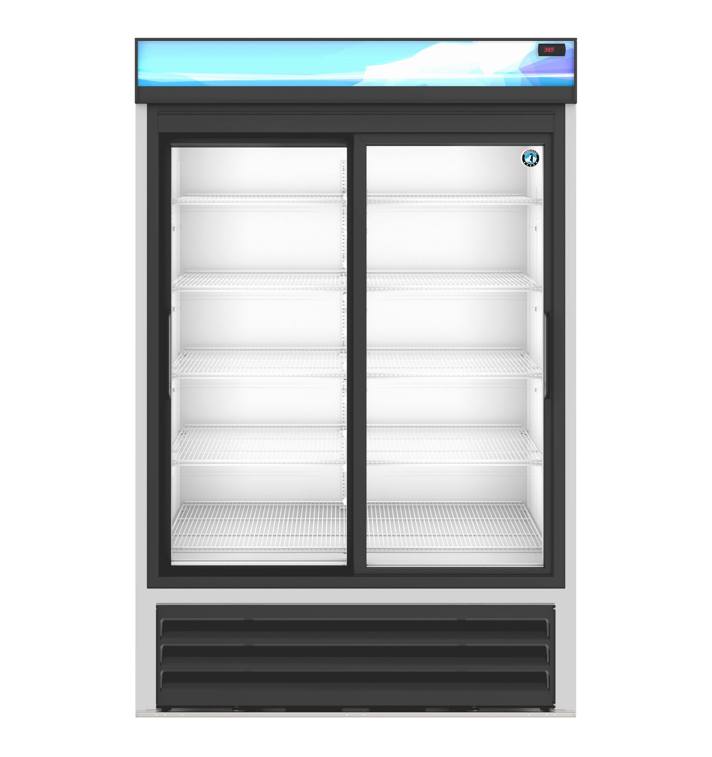 RM-45-SD-HC, Refrigerator, Two Section Glass Door Merchandiser