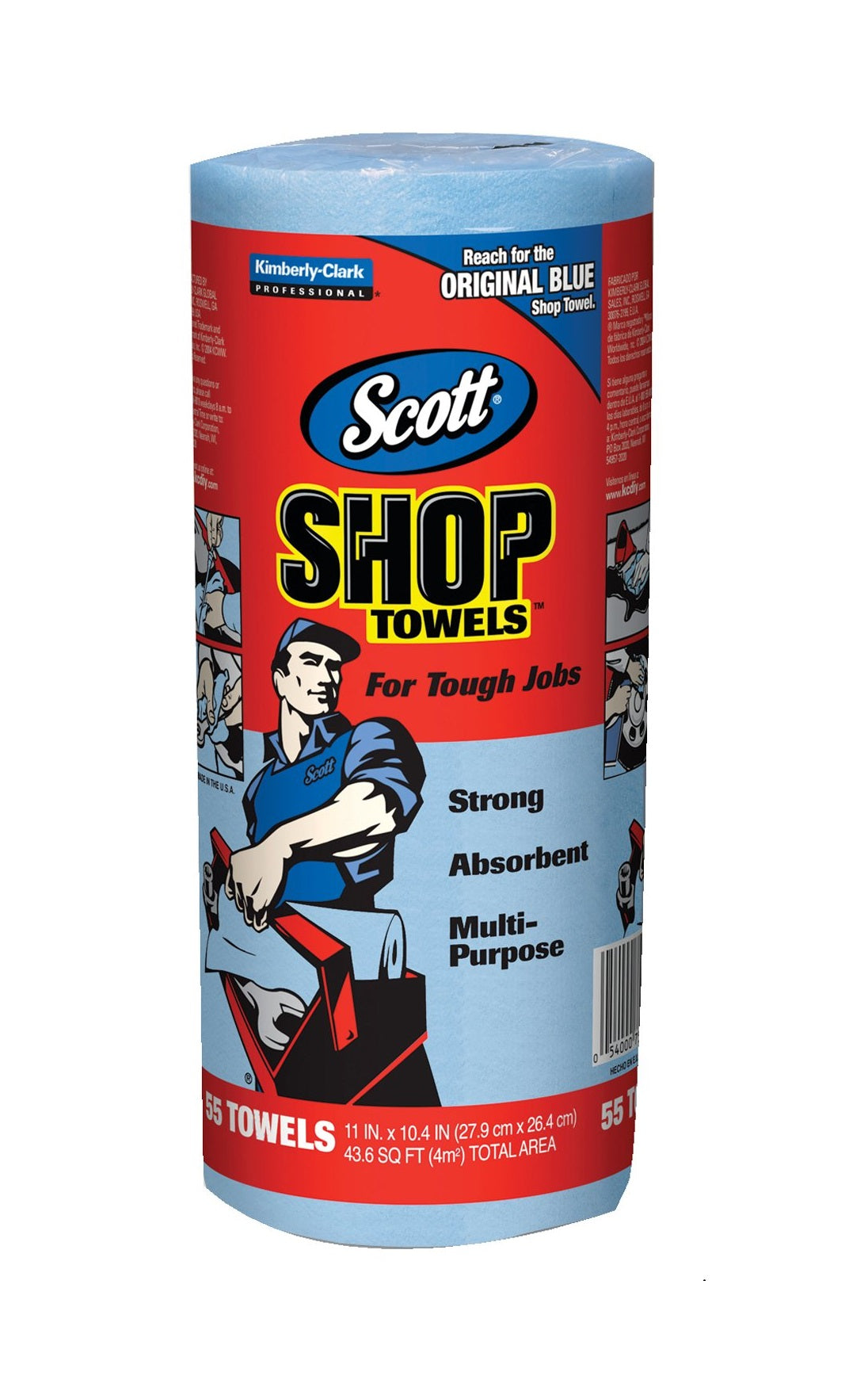 Scott Blue Shop Towel - Case of 6 Rolls