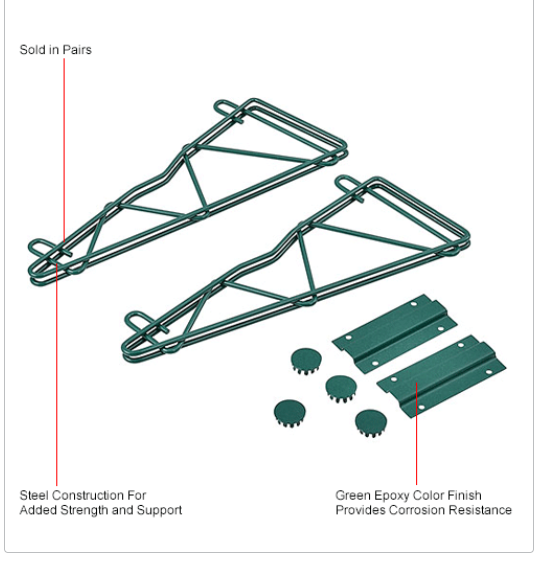 Brackets for wall shelving