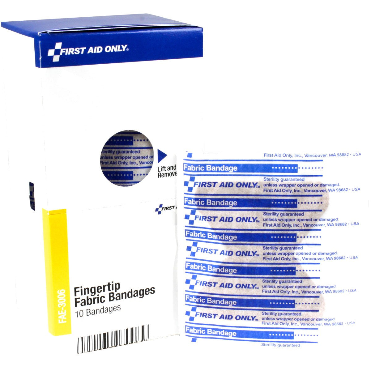 Fingertip Bandages - 10 Count Bandages - 2" X 1.75"