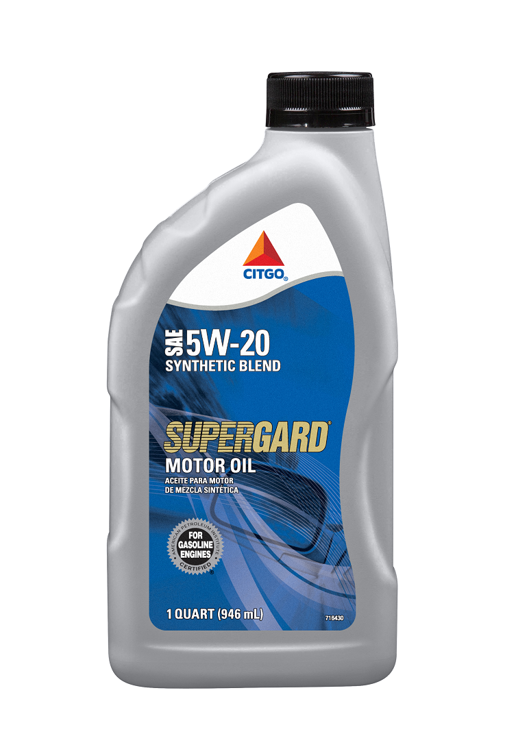 CITGO SUPERGARD SYNTHETIC SAE 5W20 12/1QT BOTTLES