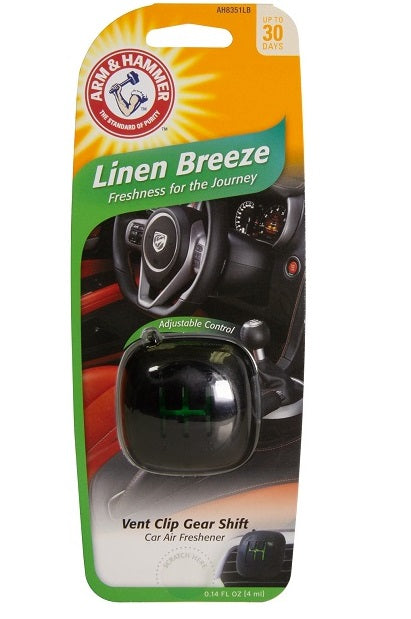 Arm & Hammer Gear Shift Vent Clip Linen Breeze - 4 Pack