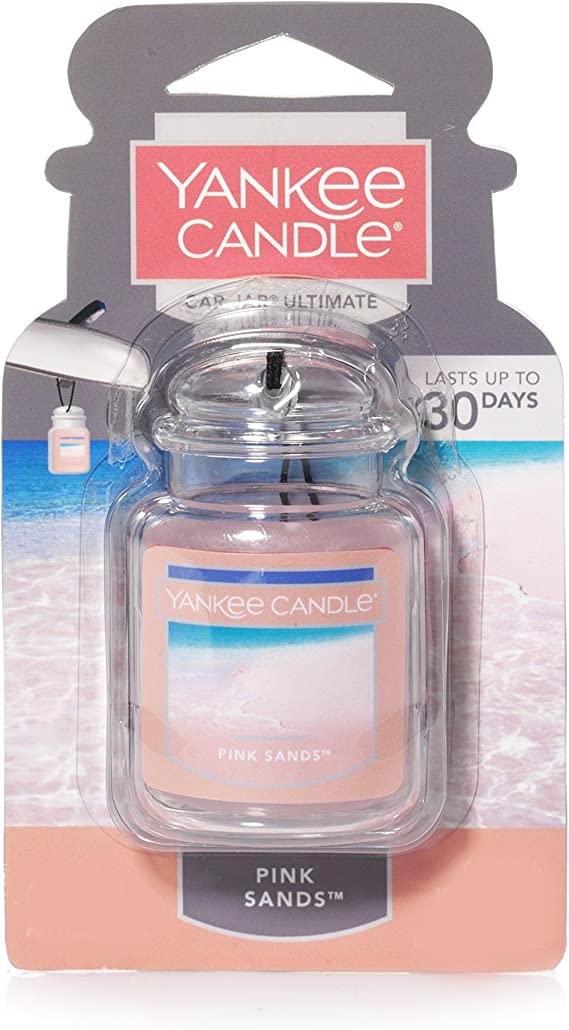 Yankee Candle Pink Sands Scent Car Air Freshener (Lasts Up To 30 Days) NEW
