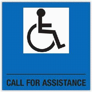 Handicap Help Line Decal 4" X 4"