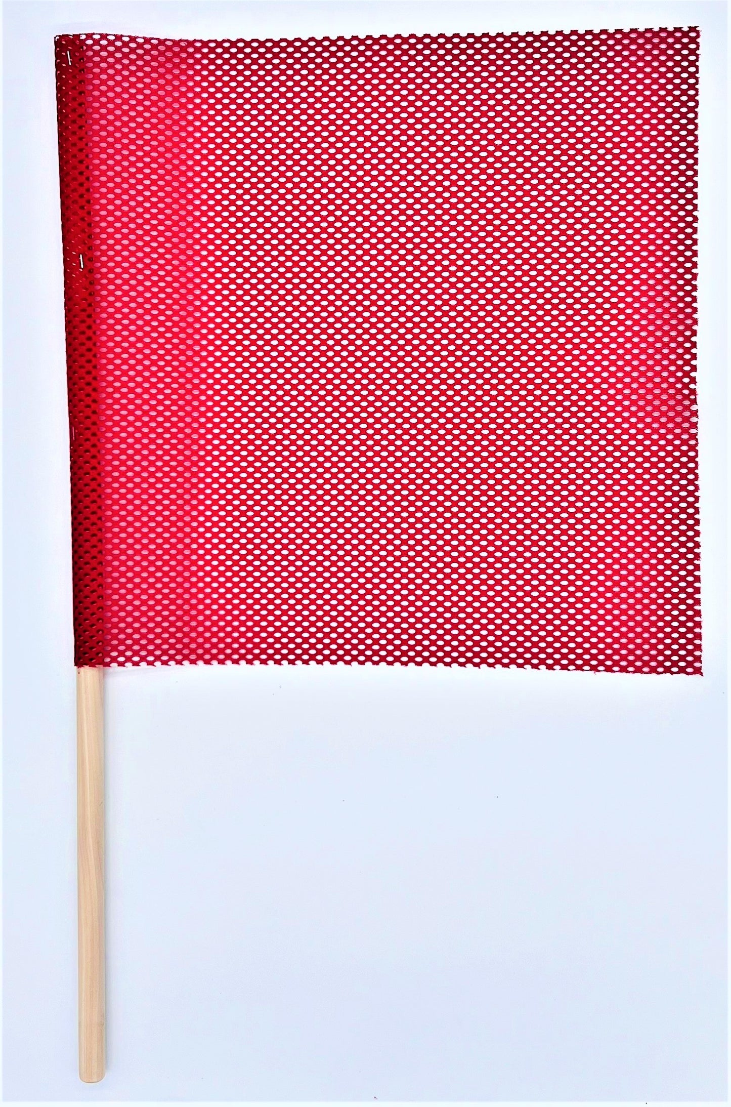 18" x 18" Red Jersey Mesh With Pole - TELLICO Branded - Retail Packaged