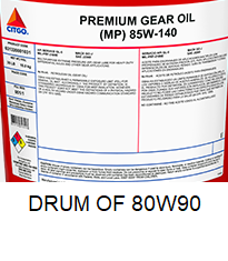 CITGO PREMIUM GEAR OIL MP SAE 80W90 DRUM