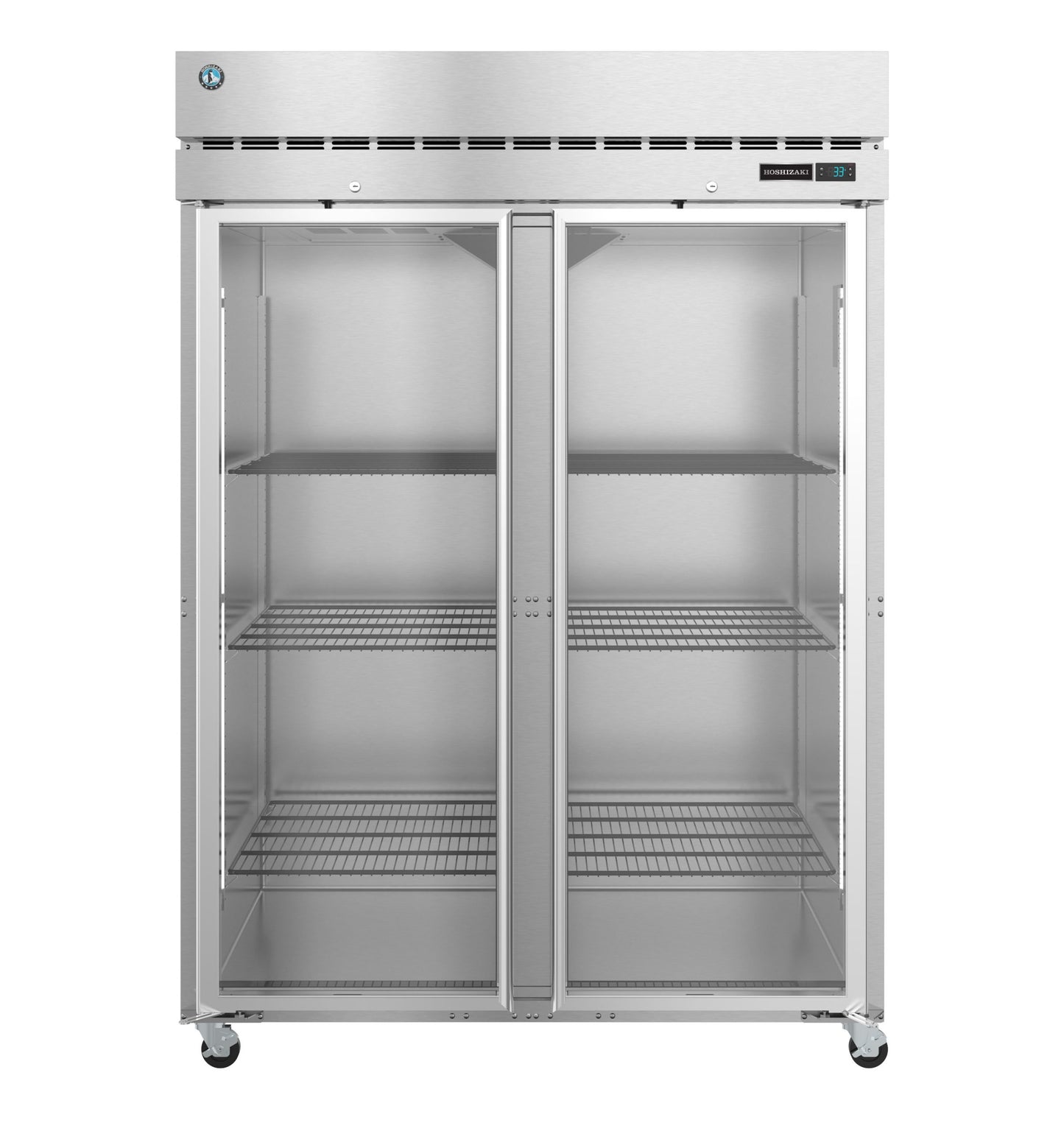 F2A-FG, Freezer, Two Section Upright, Full Glass Doors with Lock