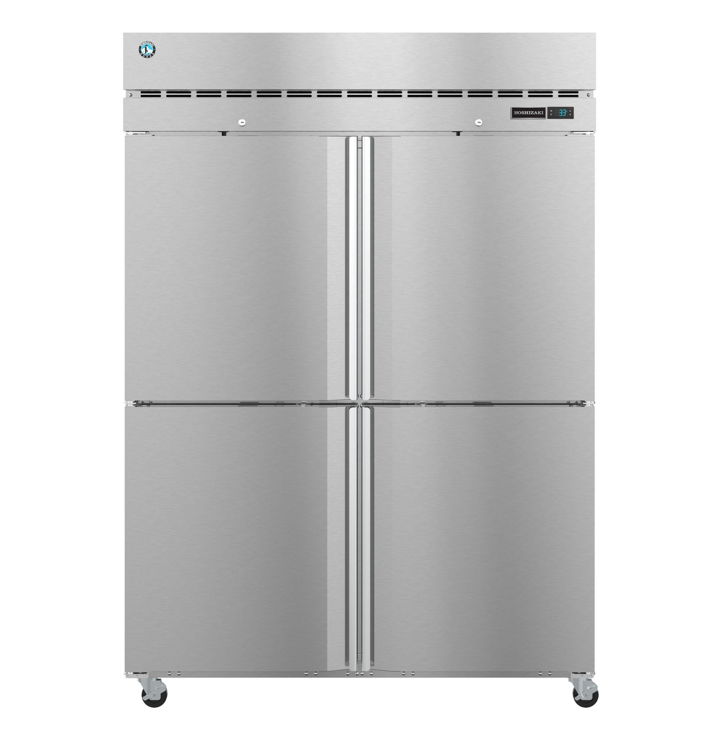 F2A-HS, Freezer, Two Section Upright, Half Stainless Doors with Lock