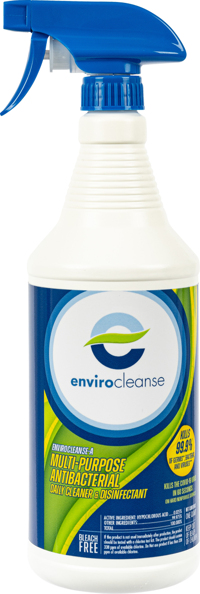 Envirocleanse Food Service Sanitizer 12 Spray Bottles per Case - Chemical Grade