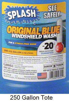SPLASH Windshield Wash -20F 250G Tote Original Blue