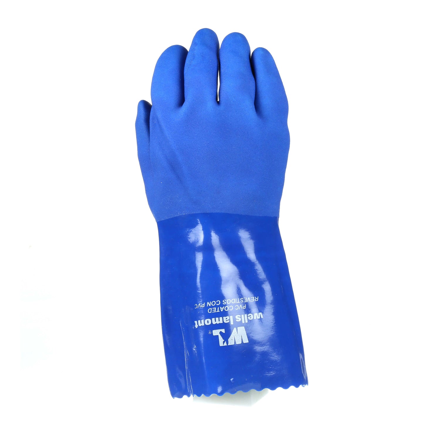 PVC Coated Heavy Duty 12-Inch Cuff Chemical Resistant Gloves - Case of 6 Pairs