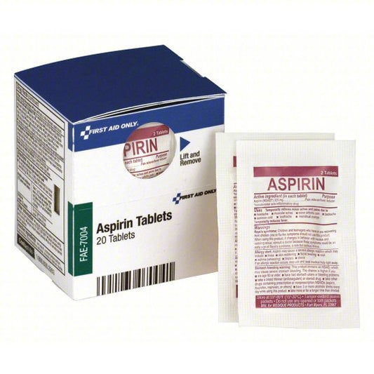 Aspirin, 325mg, 10 Packs Each Pack Contains 2 Tablets