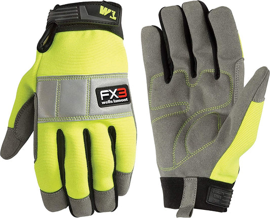 Men’s FX3 Hi-Visibility Reflective Work Gloves - Case of 3 Pair