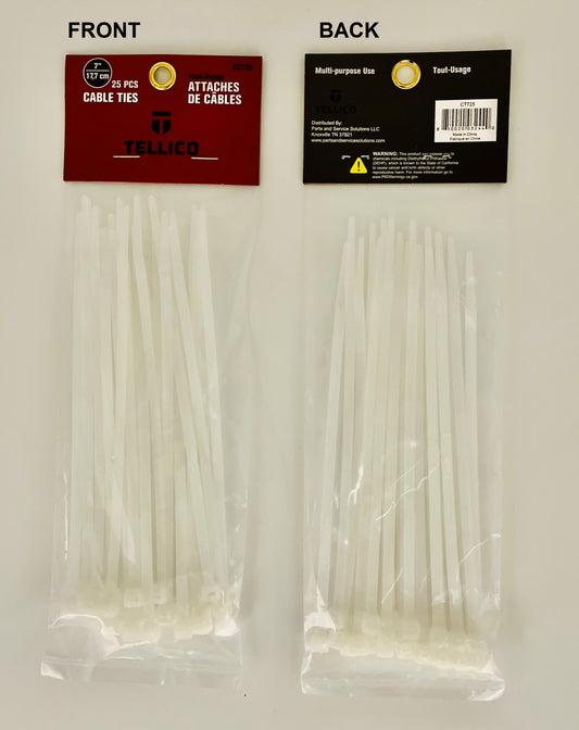 CABLE TIES 7IN 25PK
