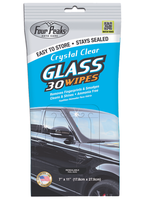 Glass Wipes Retail Hang Bag - every case contains 7 packages. Perfect for wall hanging, counter display, or vending machines!