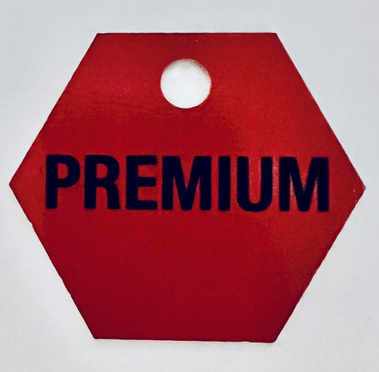 Premium Unleaded Gas Small Tag