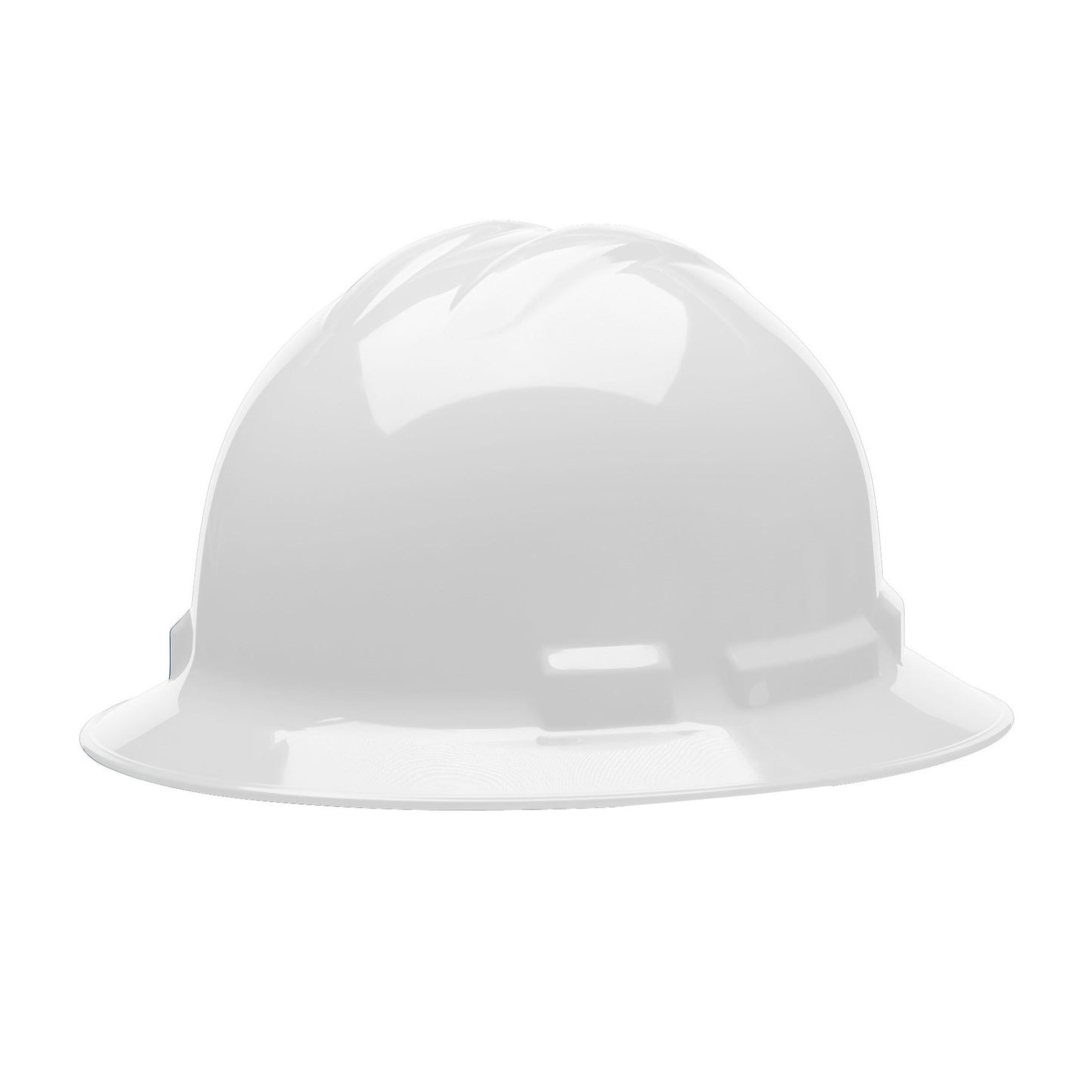 Ratchet, 4-Point, Duo Safety™, Hard Hat, Full Brim, White - PFJ LOGO