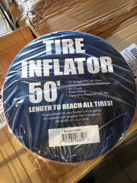 50 Foot Tire Inflator with Gladhand Connection and Air Chuck