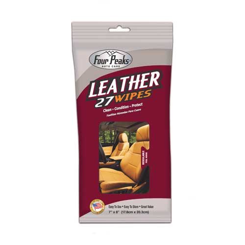 Four Peaks Leather Wipes - 27 Wipes Per Pack - Case of 7