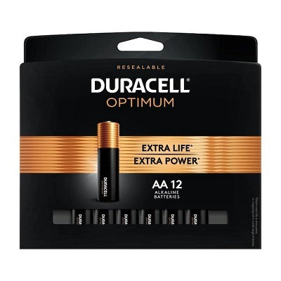 Duracell Optimum AA Batteries - 12 Pack