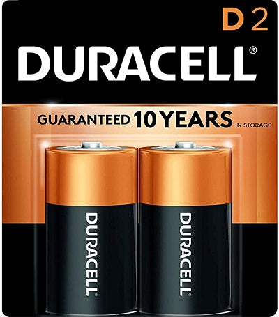 Duracell D Batteries - 2 Pack