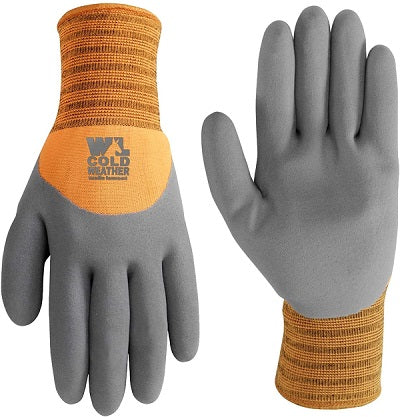 Men’s Latex Winter Grip Gloves with Waterproof Coating - 6 Pairs