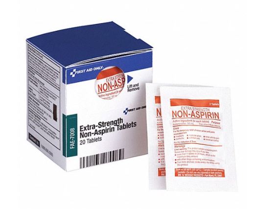 Non-Aspirin (Acetaminophen) 500mg - 10 Packs with 2 Pills Each
