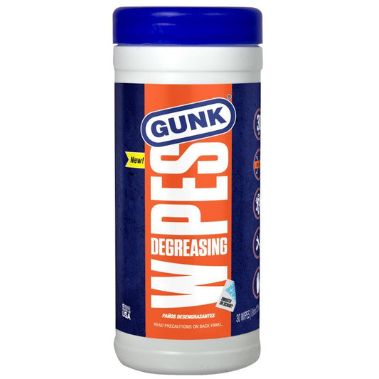 GUNK Degreasing Wipes, 30 Count - Case of 6