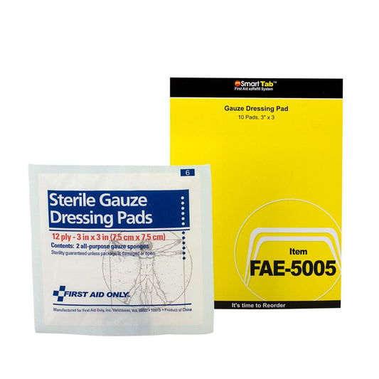 Sterile Gauze Dressing Pads - 8ply - 2" x 2" - 10 Pads