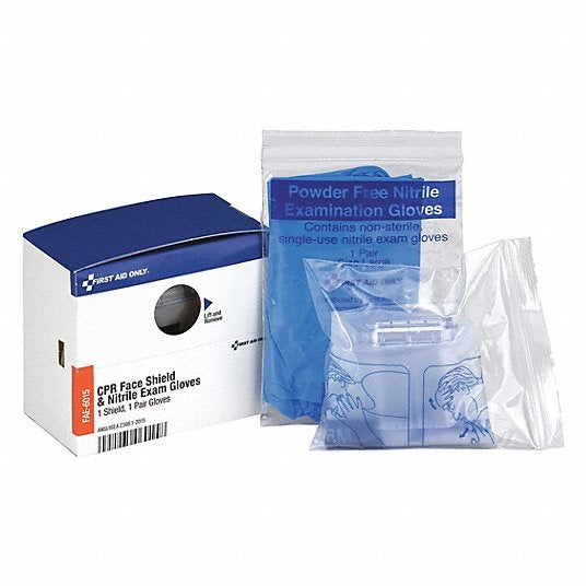 First Aid Only FAE-6015 SC Refill CPR Mask, 2 Gloves per/box