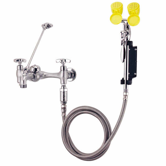 Speakman SEF-9000 Eyewash Faucet Combination, Wall Mounting, Manual Operation
