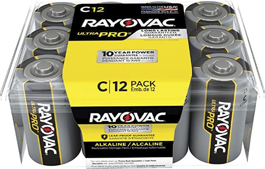 Rayovac C Batteries - 12 pack