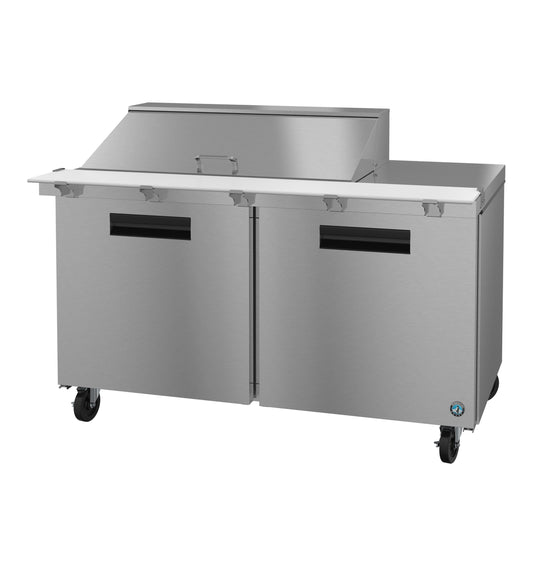 SR60B-18M, Refrigerator, Two Section Mega Top Prep Table, Stainless Doors