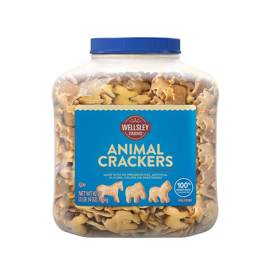 Wellsley Farms Animal Crackers, No Artificial Flavors Colors Or Sweeteners 62 Oz