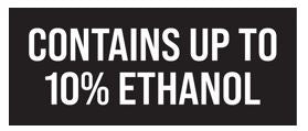 "CONTAINS UP TO 10% ETHANOL" Pump Decal