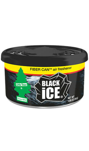 Little Tree Fiber Can, Black Ice Scented - Case of 4 Cans